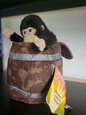 Folkmanis Monkey in Barrel Puppet